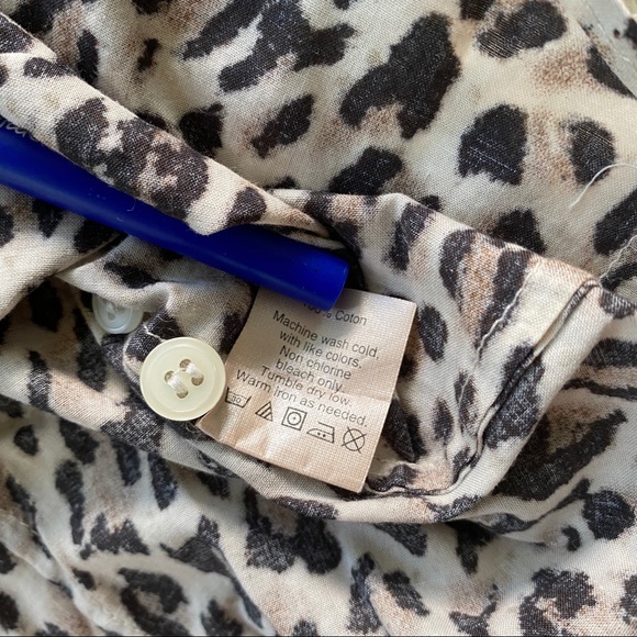 J. Crew Factory Leopard Cotton Perfect Shirt, S - Picture 5 of 6